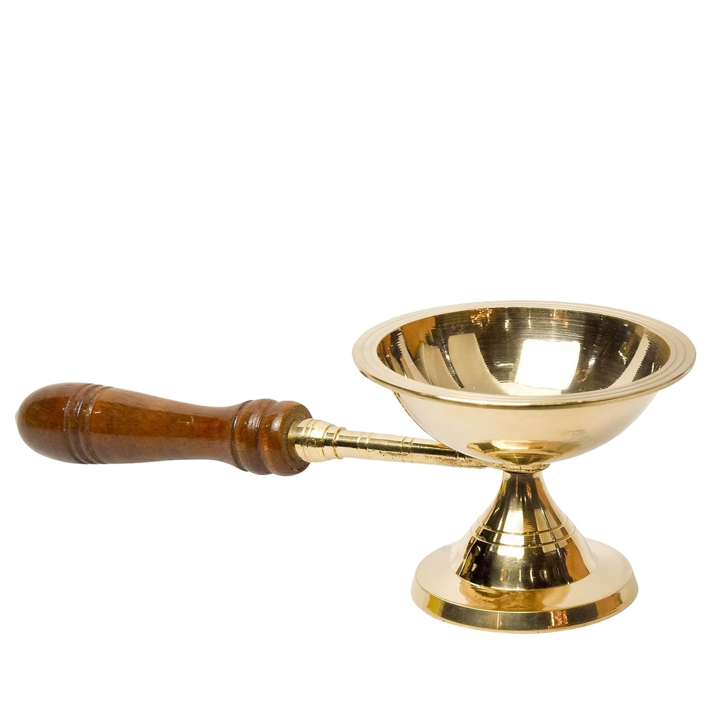 Pure Brass Dhoop Aarti Stand | Traditional Deepak & Diya for Pooja Rituals & Temple Use | Sacred Prayer Accessory | 3.8 Inches, 230gm