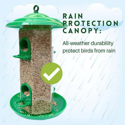 PetNest 6 पोर्ट वाला सभी पक्षियों के लिए बर्ड फ़ीडर (पारदर्शी)