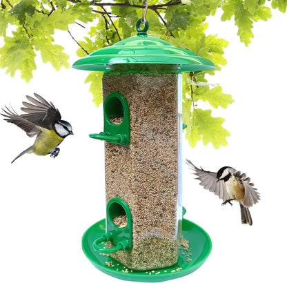 PetNest 6 पोर्ट वाला सभी पक्षियों के लिए बर्ड फ़ीडर (पारदर्शी)