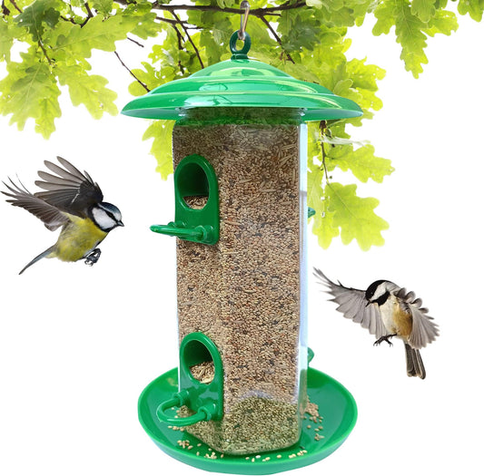 PetNest 6 पोर्ट वाला सभी पक्षियों के लिए बर्ड फ़ीडर (पारदर्शी)