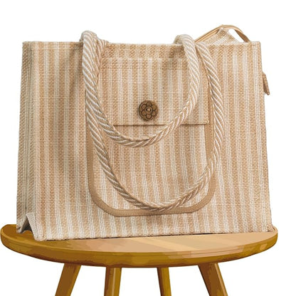 Jute bag for lunch | jute bag with Zip for women | Jute bag for carrying tiffin to office men | Jute shopping bag